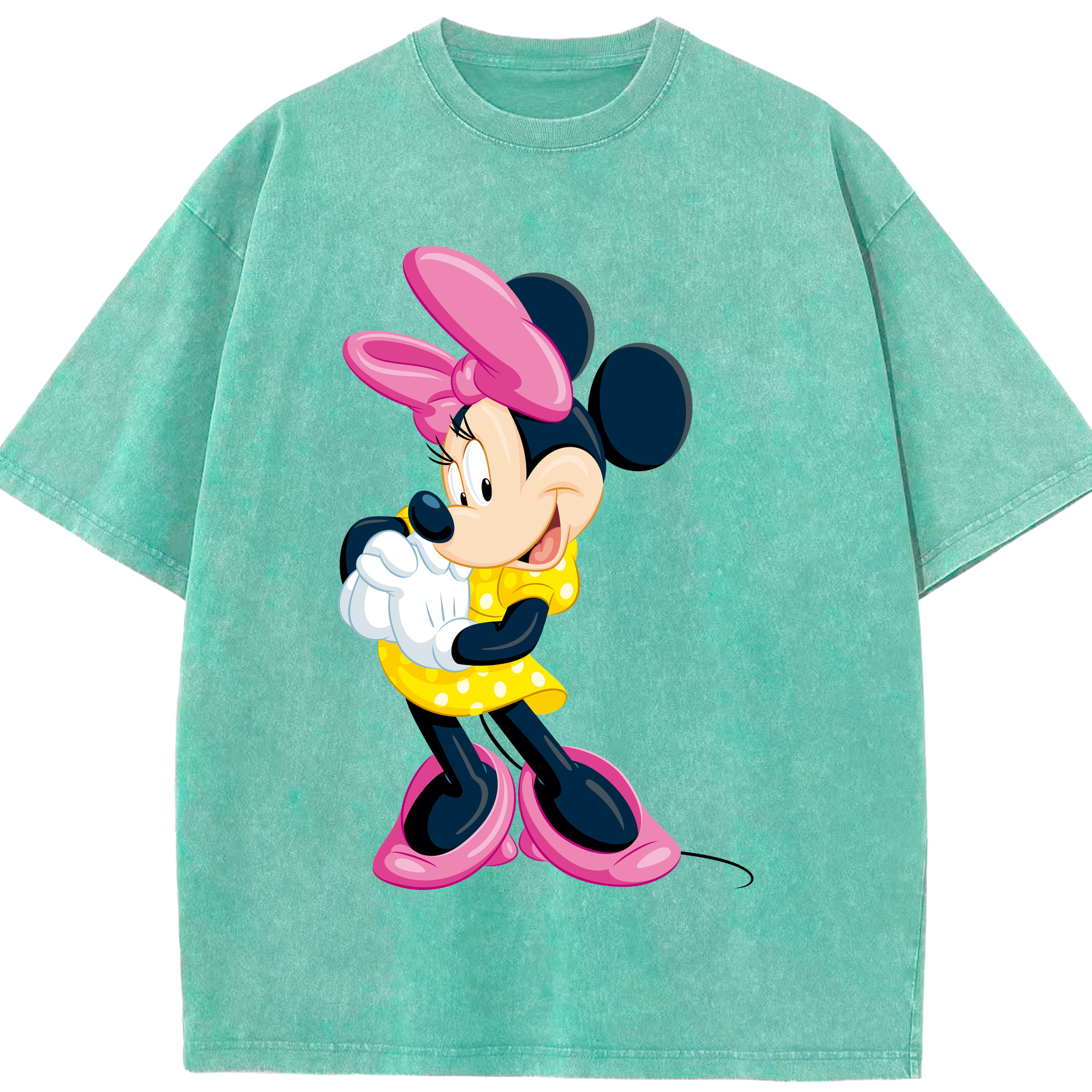 （画像用） ミッキーマウス Mickey Mouse 綿100% ヴィンテージ風 半袖Tシャツ（フロントプリント）